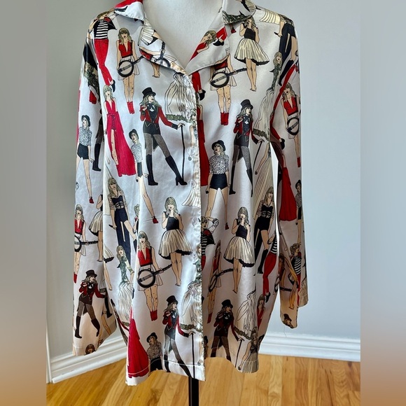 Taylor Swift Red Era's size small pajama top in a size small concert fan swiftie - Picture 1 of 10